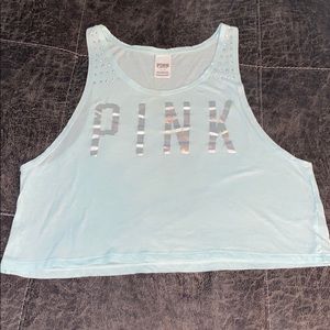 PINK VS muscle crop top